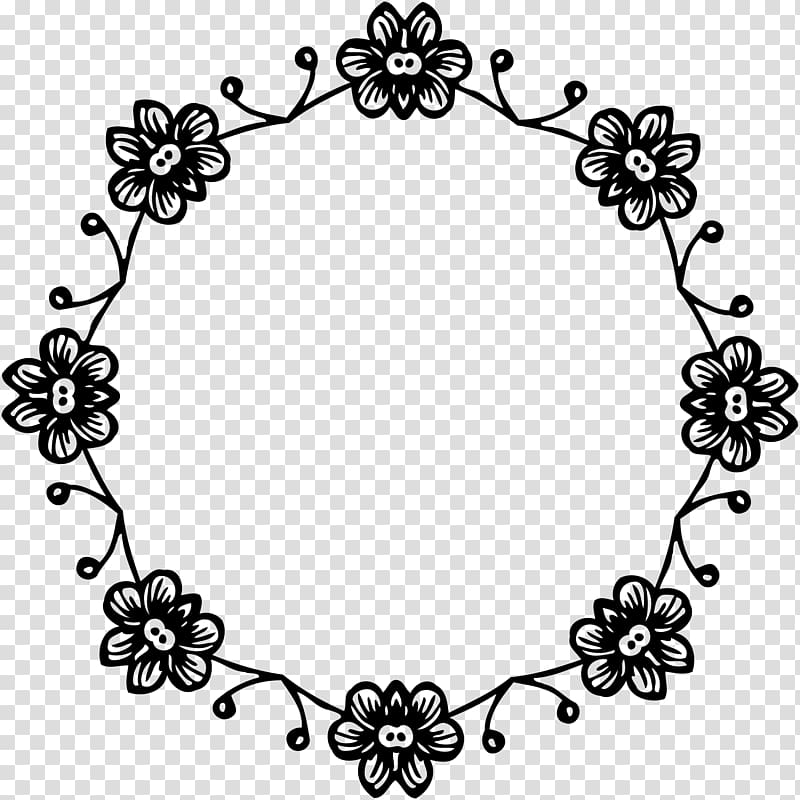 Borders and Frames Frames , circle flower transparent background PNG clipart