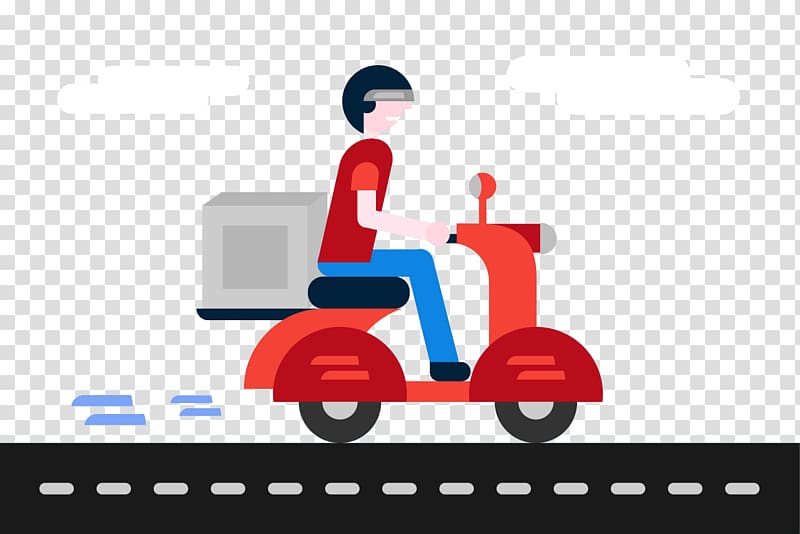 Pizza delivery Pizza delivery Scooter Courier, delivery transparent background PNG clipart