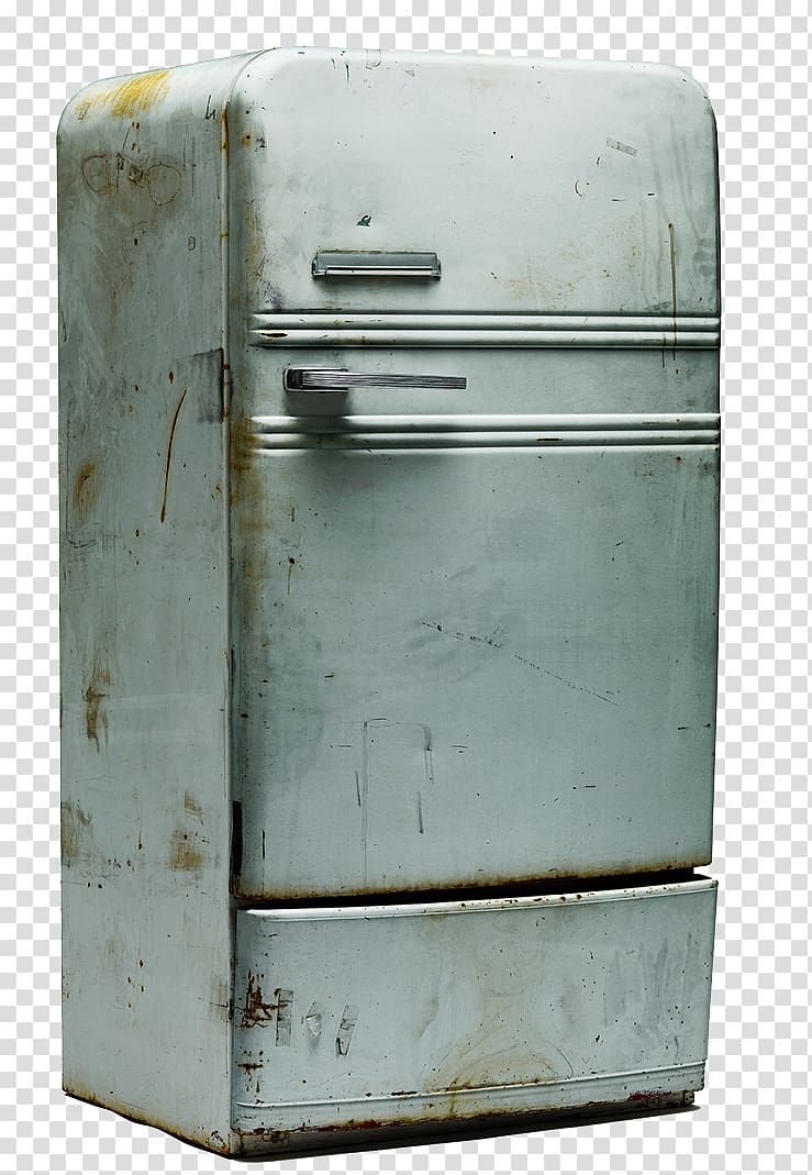 Refrigerator Kitchen Household goods Home appliance, Older refrigerator transparent background PNG clipart