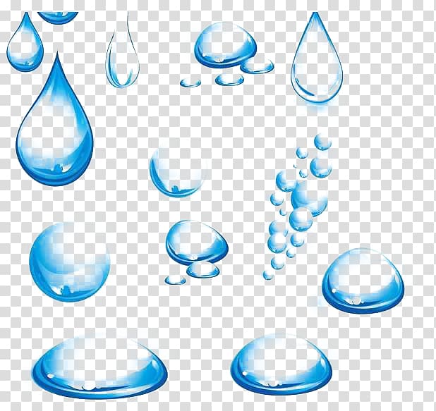 , Clean water droplets transparent background PNG clipart