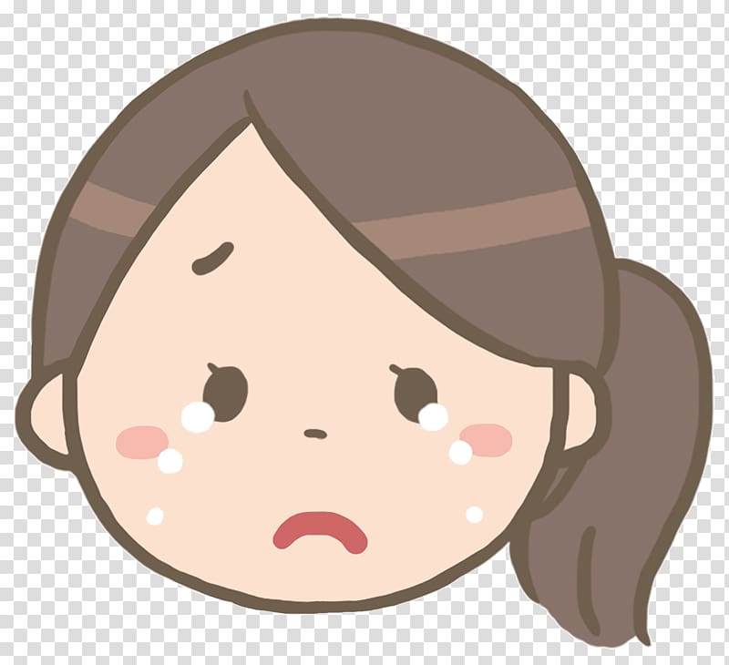 Nursing care Nurse Face Sadness, crying face transparent background PNG clipart