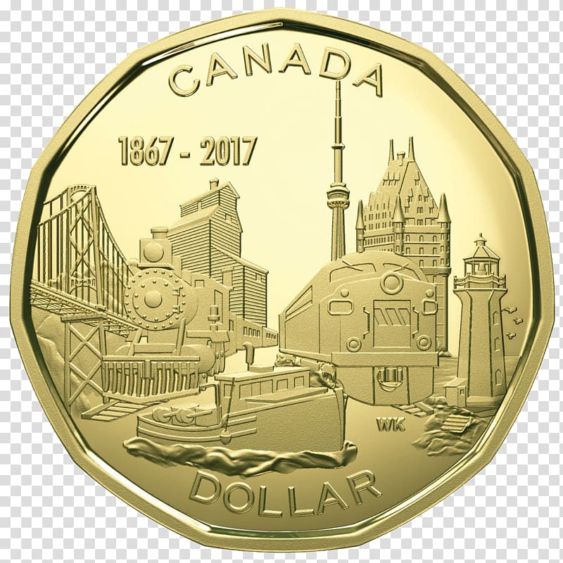 Dollar coin 150th anniversary of Canada Toonie Proof coinage, Coin transparent background PNG clipart
