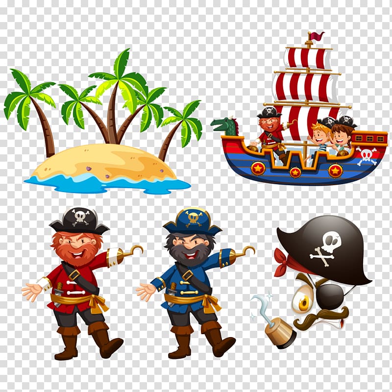 Captain Hook Piracy Euclidean Illustration, pirate ship transparent background PNG clipart
