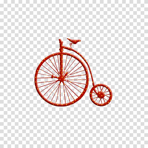 Bicycle Penny-farthing , Red Bike transparent background PNG clipart