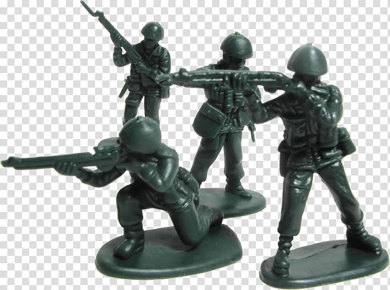 four soldier toys, Toy Soldiers transparent background PNG clipart