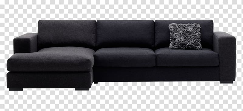 Sofa bed Couch Furniture Textile BoConcept, Black set of sofa transparent background PNG clipart
