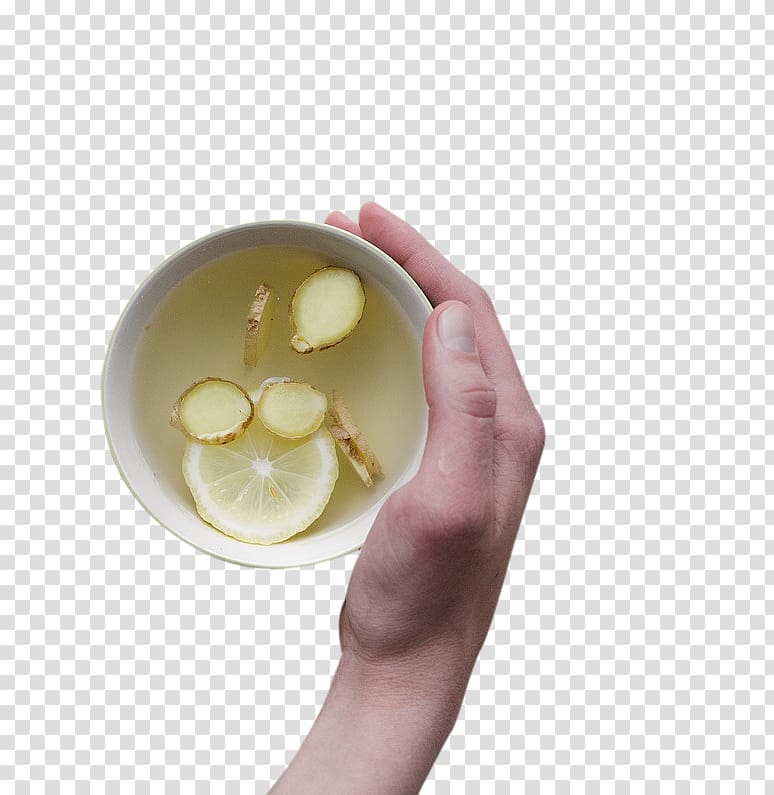 Day spa Home Health Detoxification, Hand ginger lemon tea transparent background PNG clipart