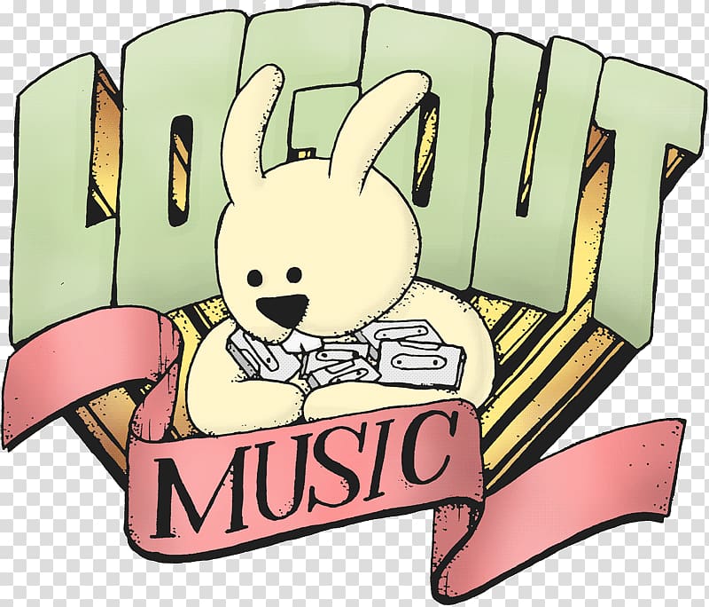 Heittopussi Gynä ja Rike Rabbit Logout Music Easter Bunny, music theme logo graphics transparent background PNG clipart