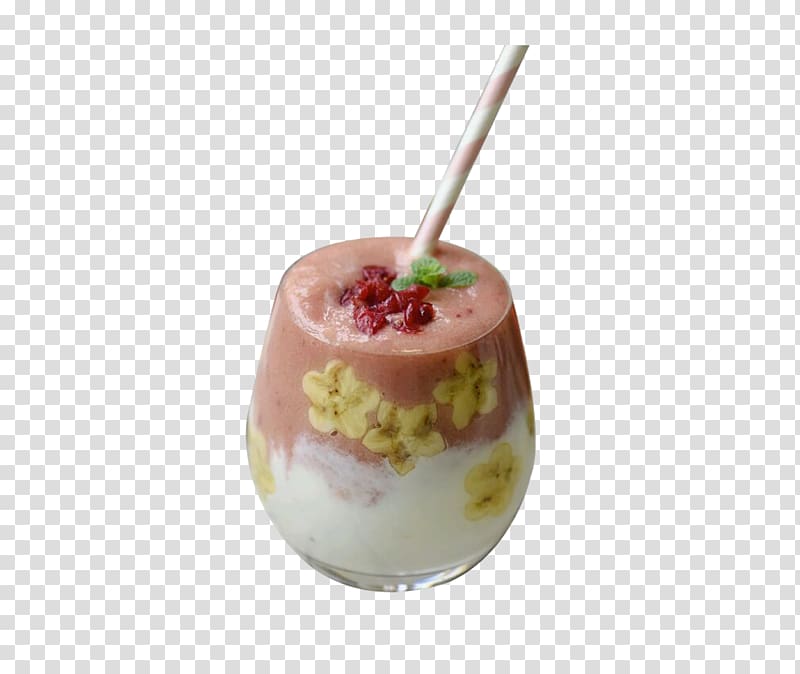Ice cream Frozen yogurt Panna cotta Parfait, Cherry think of snow transparent background PNG clipart