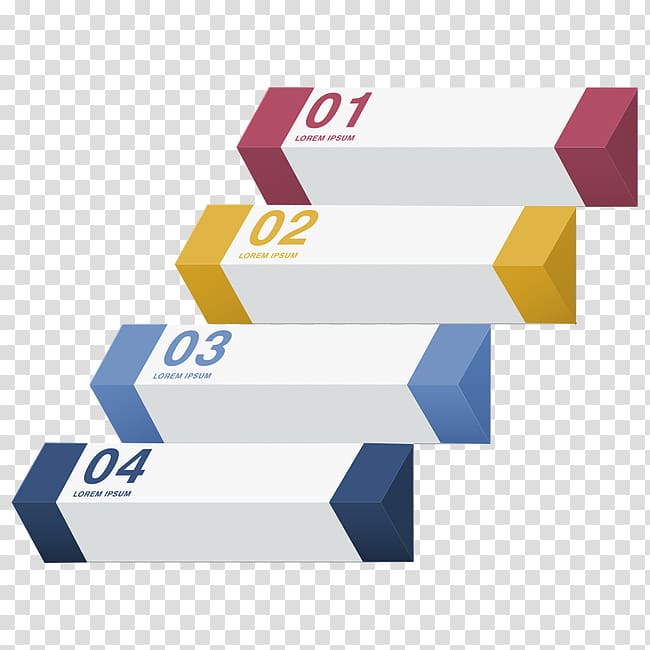 four assorted-color triangular bricks , Infographic Diagram Graphic design, PPT Business tag transparent background PNG clipart
