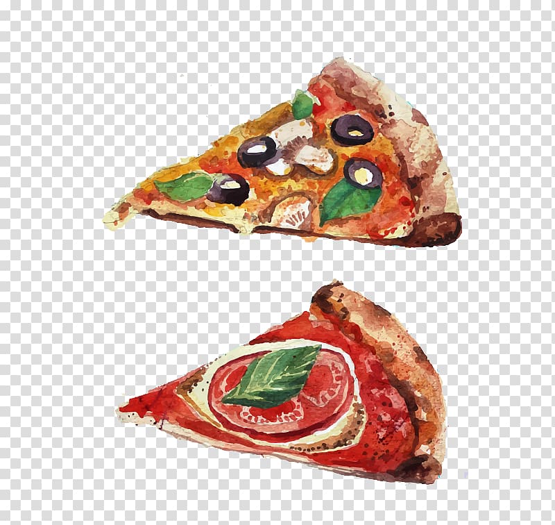 Pizza Italian cuisine Fast food Painting, Pizza transparent background PNG clipart