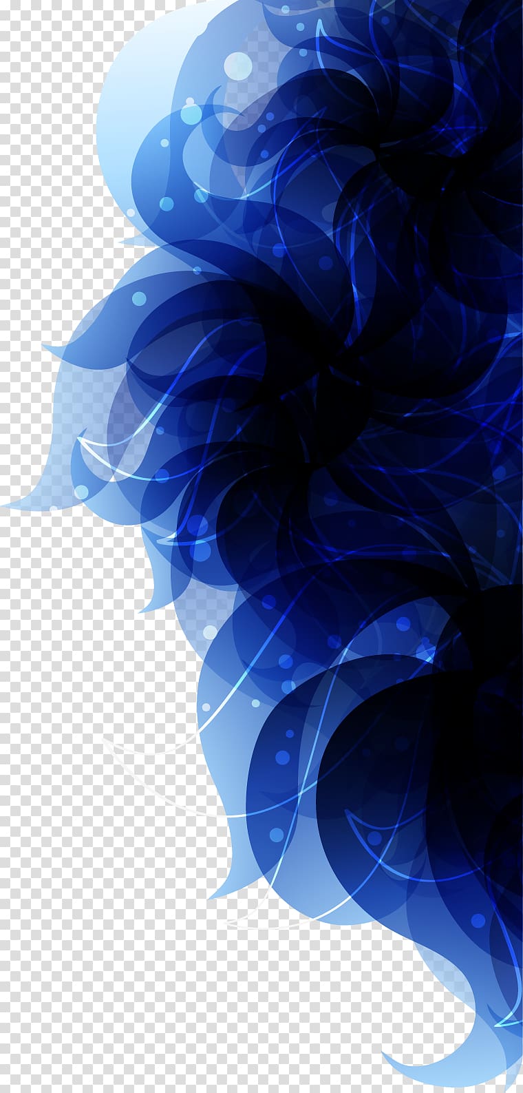 blue and white floral , Blue Dream shading transparent background PNG clipart