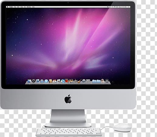 silver iMac, Imac 20 Inch 2007 transparent background PNG clipart