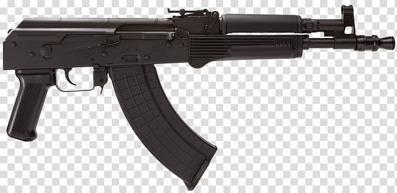 AK-47 Firearm AK-103 7.62×39mm Pistol, Semi-automatic Firearm transparent background PNG clipart