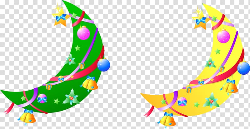 Christmas Gift Moon, Christmas elements moon transparent background PNG clipart