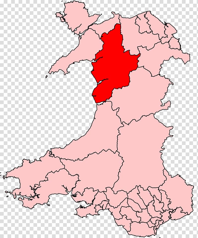 Meirionnydd Nant Conwy Caernarfon Rhondda Electoral district, map transparent background PNG clipart