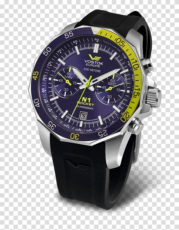 Vostok watches Vostok Europe Chronograph Automatic watch, watch transparent background PNG clipart