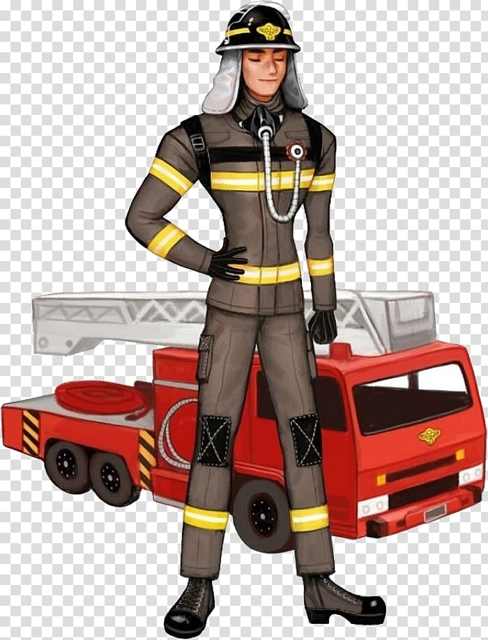 Firefighter Fire engine Firefighting, Fireman\'s fire engine transparent background PNG clipart
