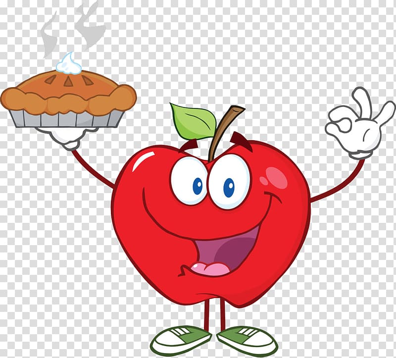 Pencil Cartoon , The apple sitting on the apple transparent background PNG clipart