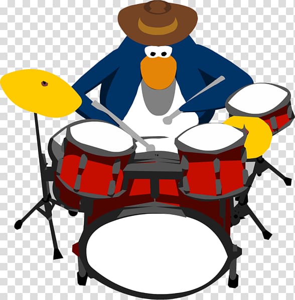 Drums Club Penguin Musical ensemble, Drums transparent background PNG clipart