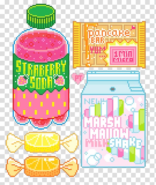 Pixel art Drawing, SODA BUBBLE transparent background PNG clipart