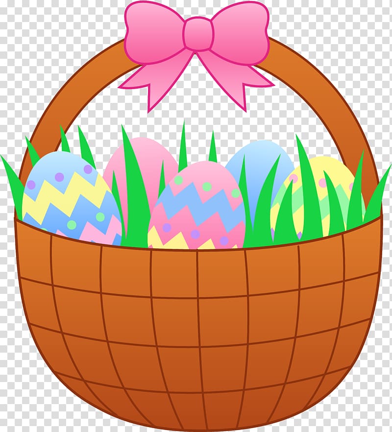 Easter Bunny Easter basket , Cute Easter transparent background PNG clipart