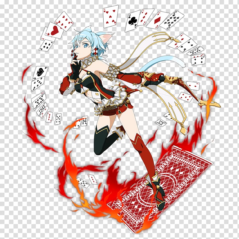 Sinon Asuna Sword Art Online: Hollow Realization Leafa, JOKER POKER transparent background PNG clipart