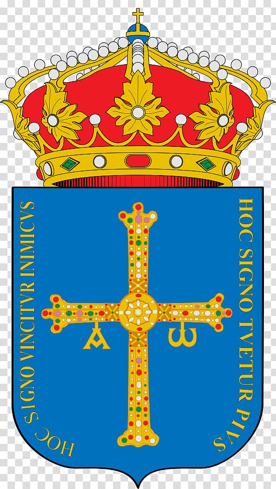 Oviedo Gijón Coat of arms of Asturias Escutcheon Victory Cross, Coat Of Arms Of Asturias transparent background PNG clipart