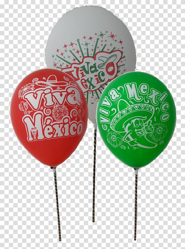 three party balloons, Toy balloon Somos fiesta Party, mexico transparent background PNG clipart