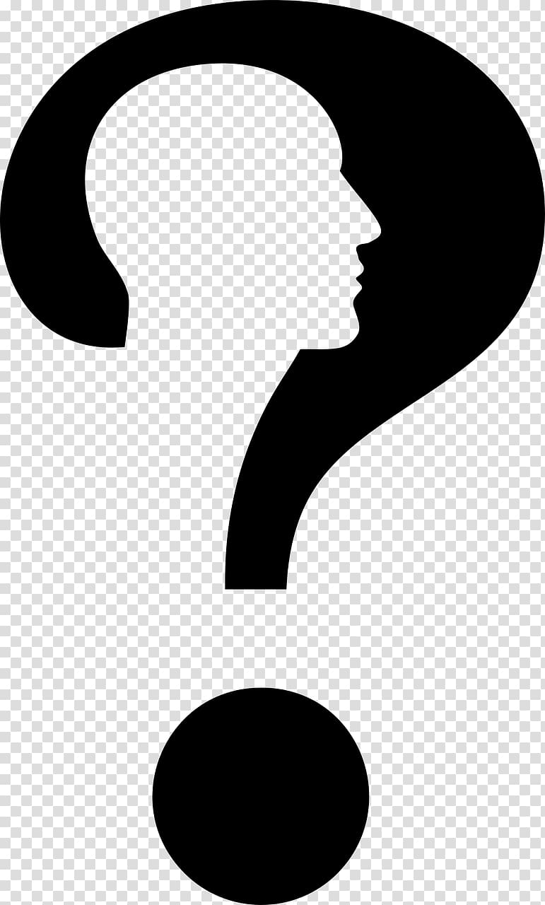 Mind Thought Human head Consciousness Homo sapiens, think of question mark face transparent background PNG clipart
