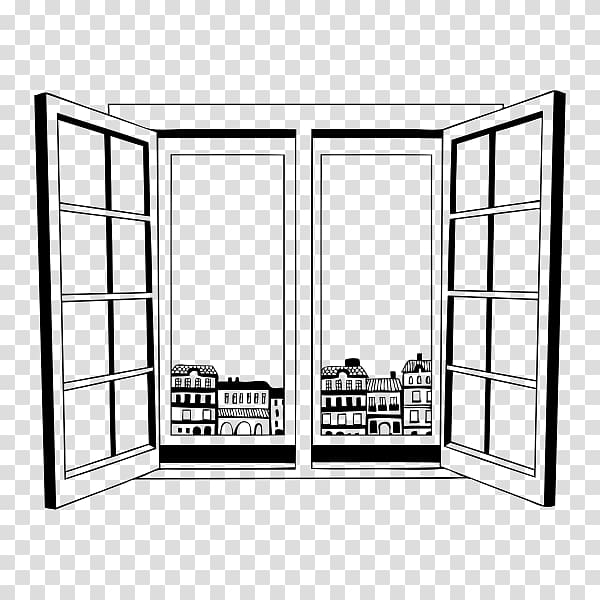 Window Wall decal Vinyl group Drawing, window transparent background PNG clipart