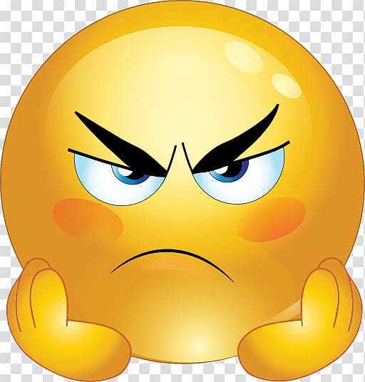 emoji illustration, Emoticon Anger Emoji Smiley , Grumpy Face transparent background PNG clipart