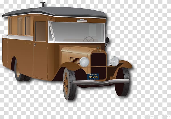 Classic car Van Pickup truck , old fashion transparent background PNG clipart