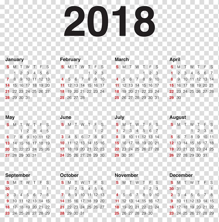 Portable Network Graphics Calendar 0 , calendario 2018 transparent background PNG clipart