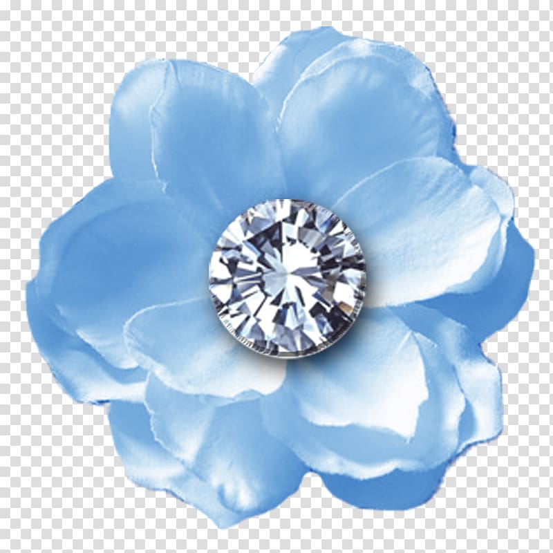 Diamond Paper Flower Scrapbooking, blue flower transparent background PNG clipart