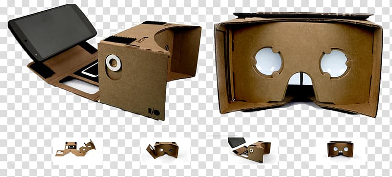 Virtual reality headset Google Cardboard Oculus Rift, cardboard transparent background PNG clipart