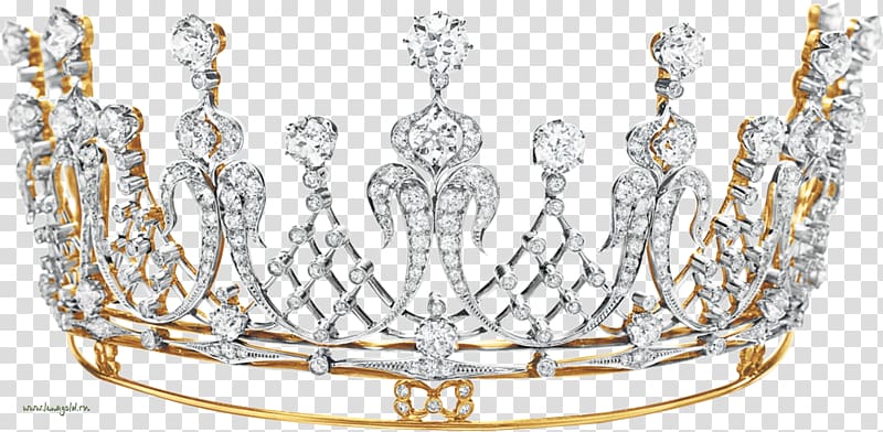 Tiara Diamond Jewellery Christie\'s La Peregrina pearl, crown transparent background PNG clipart