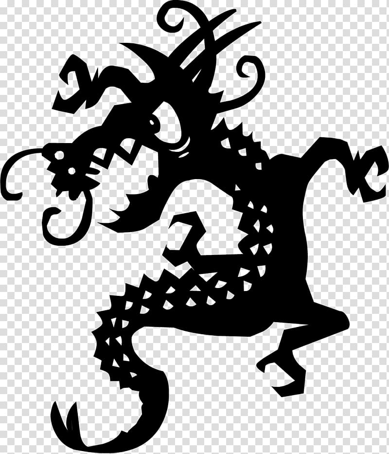 , Black Tattoo Dragon transparent background PNG clipart