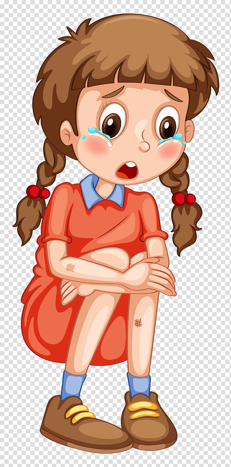 woman crying illustration, Cartoon Illustration, The child is crying transparent background PNG clipart