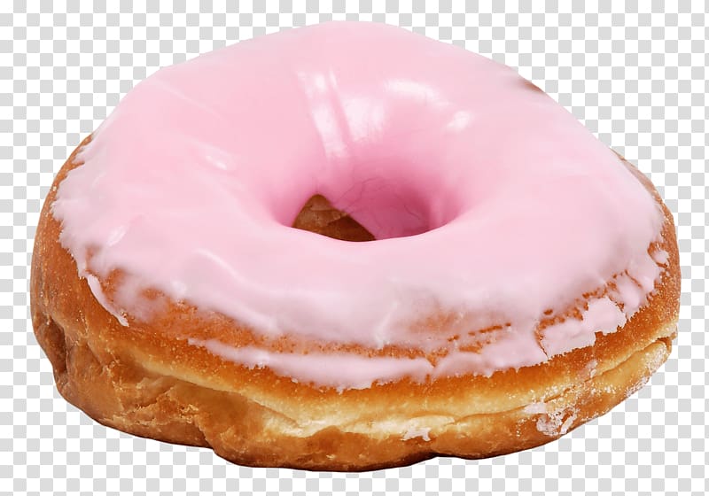 baked doughnut, Big Pink Donut transparent background PNG clipart