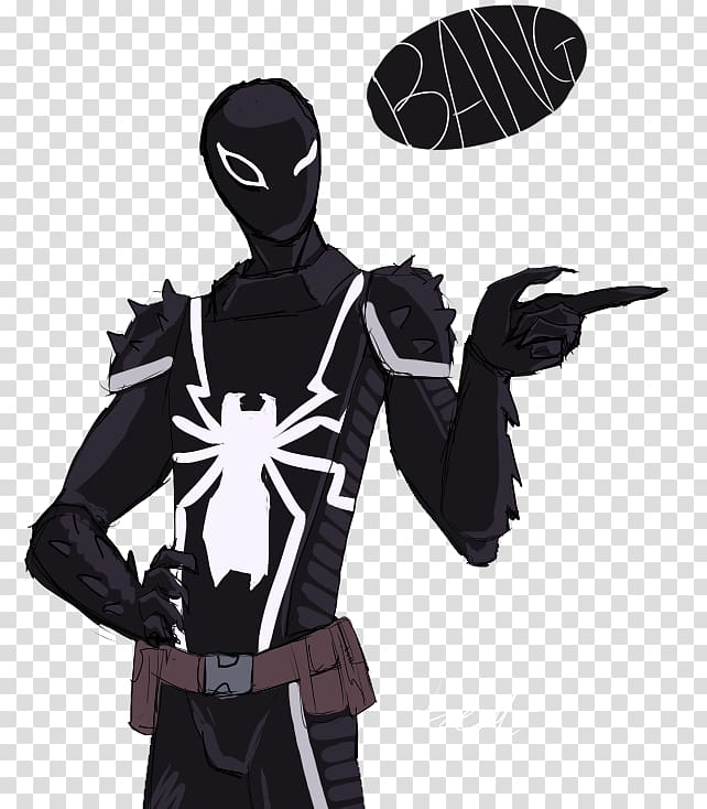 Agent Venom Flash Thompson Eddie Brock Chibi, venom transparent background PNG clipart