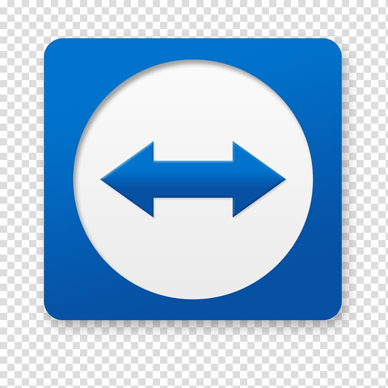 Blue and white direction logo illustration, TeamViewer ...