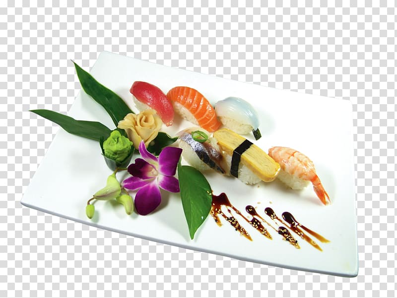 Sushi Makizushi Tamagoyaki Yakitori Dish, sushi transparent background PNG clipart