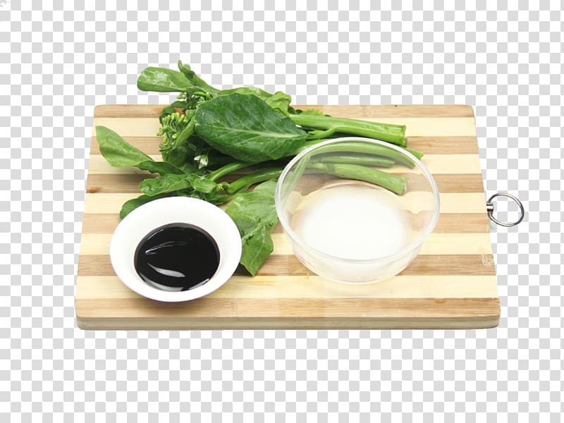 Chinese cuisine Vegetarian cuisine Chinese broccoli Dish Kale, Chopping board put kale transparent background PNG clipart
