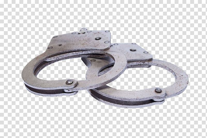 Handcuffs Illustration, Flat metal handcuffs transparent background PNG clipart