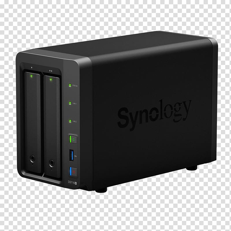 Network Storage Systems NAS server casing Synology DiskStation DS718+ Synology DiskStation DS212j Data storage Synology Inc., Storage Area Network transparent background PNG clipart