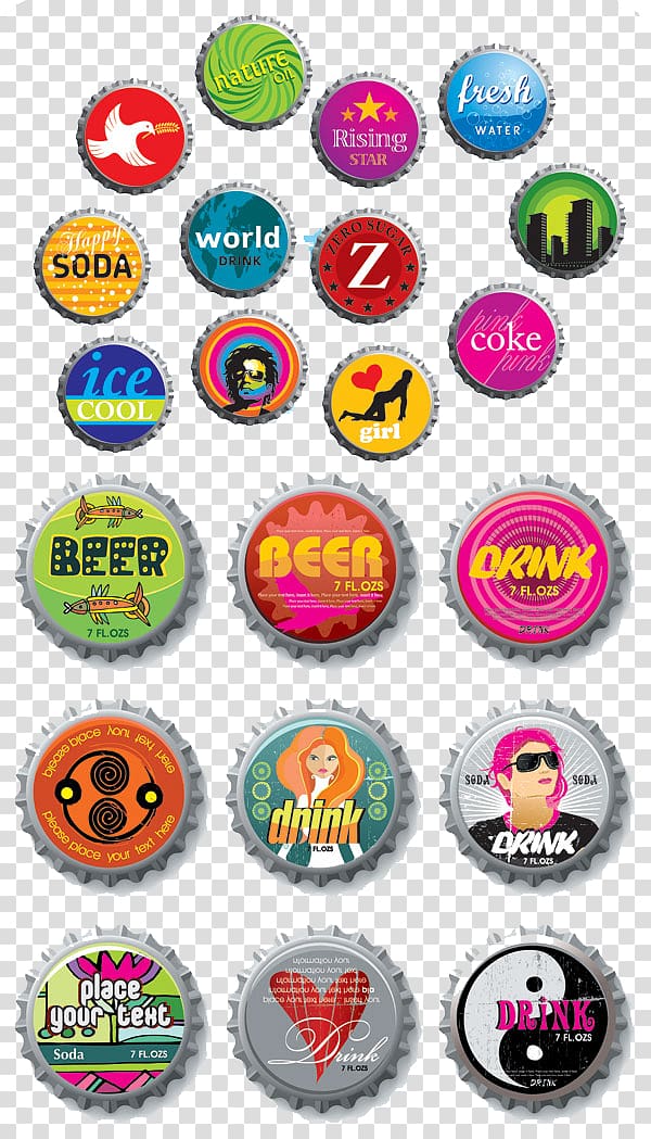 Bottle cap Crown cork Beer bottle, Cap trend material transparent background PNG clipart