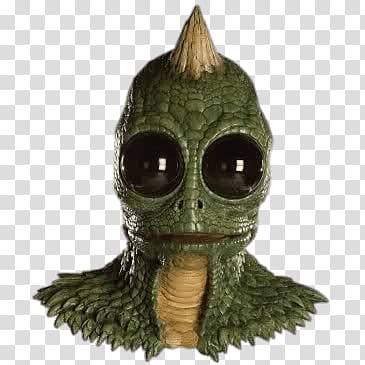 green and brown water creature, Sleestak transparent background PNG clipart