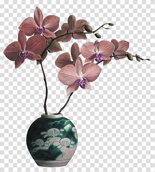 Vase Flower bouquet, Light pink minimalist vase decoration pattern transparent background PNG clipart