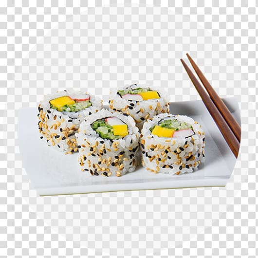 California roll Japanese Cuisine Gimbap Sushi Uramaki-zushi, sushi transparent background PNG clipart